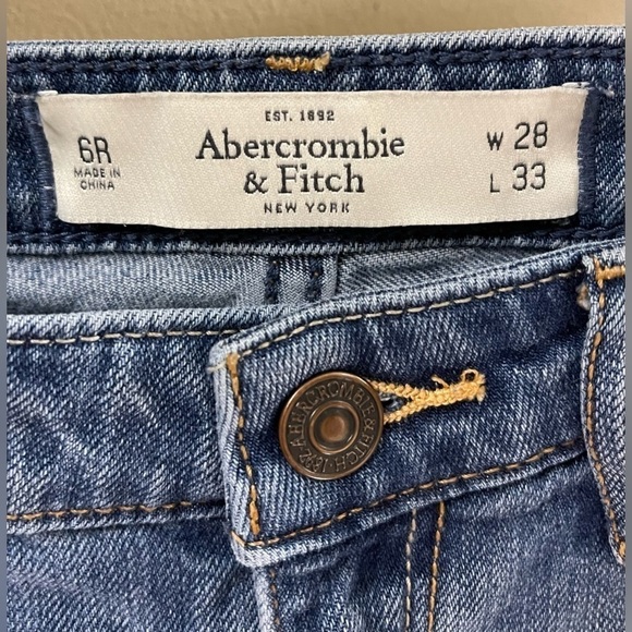 ABERCROMBIE & FITCH Women’s Flare Denim Jeans Size 6R 28W 33L - Picture 4 of 4